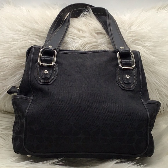 Fossil Canvas Black Signature Print Shoulder Bag - Picture 3 of 12